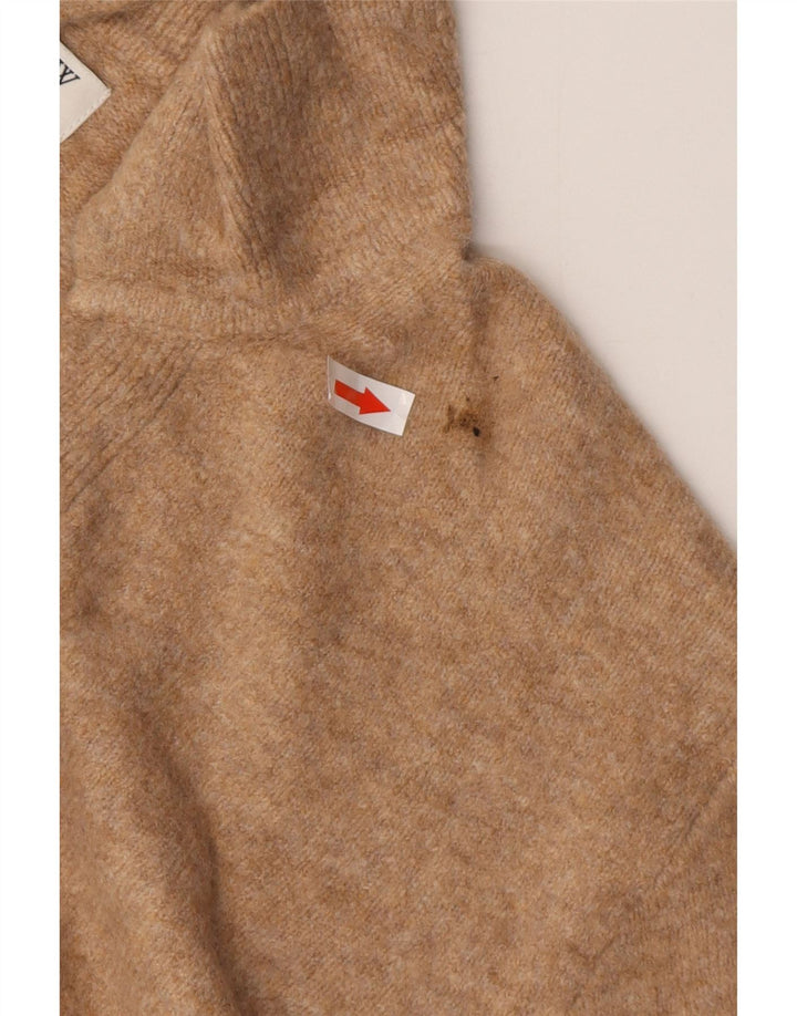 J. CREW Maglione oversize da donna con collo a polo oversize UK 16 Large Marrone