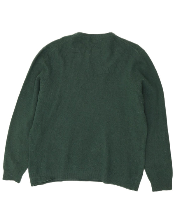 Maglione maglione girocollo da donna Benetton UK 16 grande verde