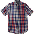 TOMMY HILFIGER Camicia da uomo a maniche corte vestibilità New York a quadri blu medio