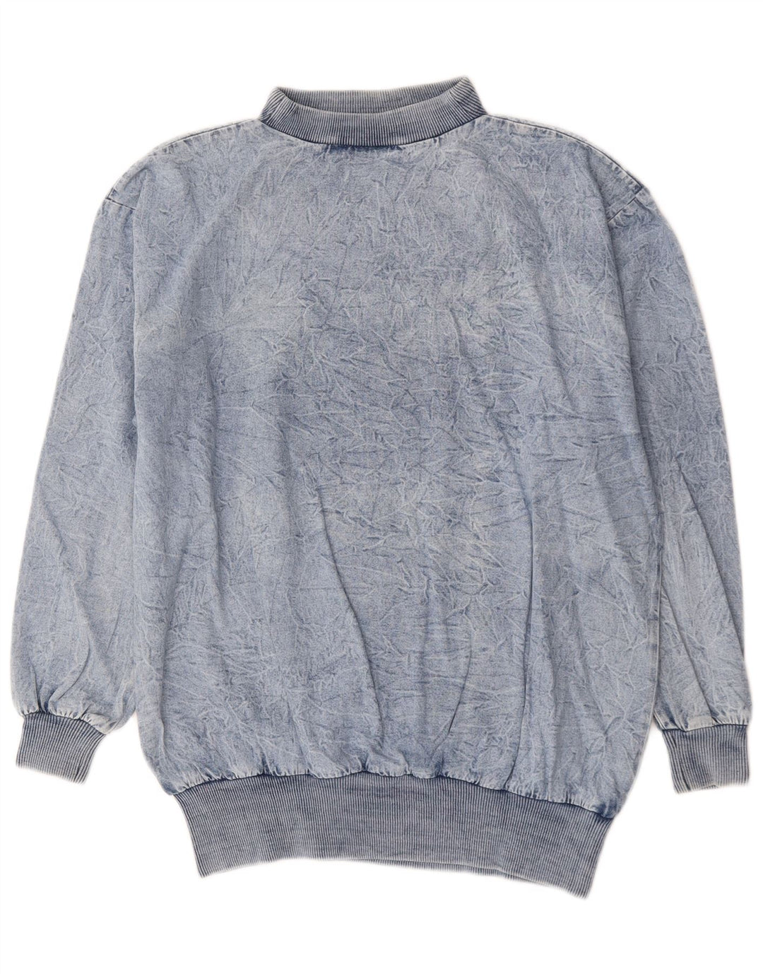 Felpa oversize da donna vintage maglione EU 44 XL cotone blu