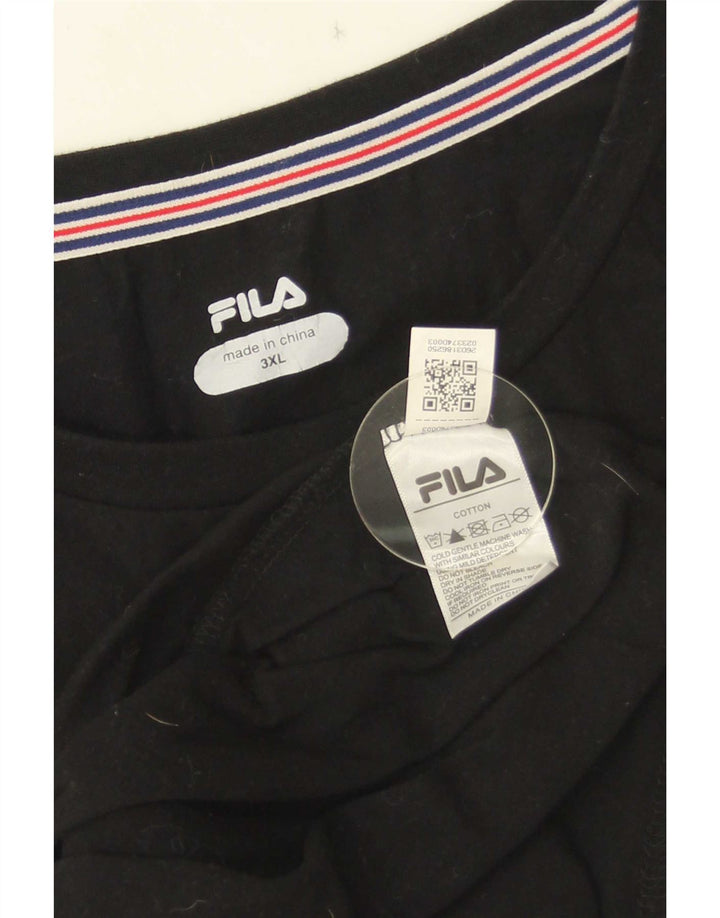 T-shirt da uomo Fila Top 3XL cotone nero