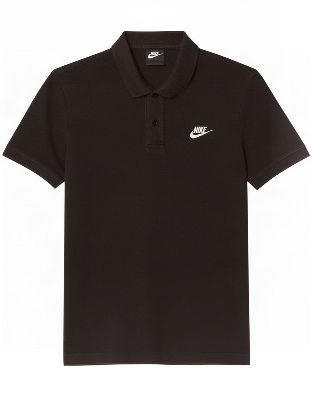 Polo Nike da uomo piccola in cotone nero