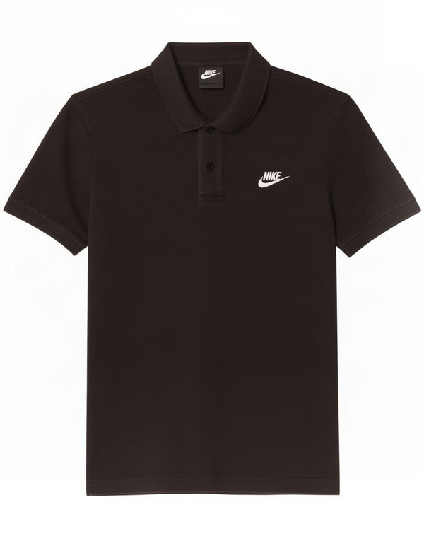 Polo Nike da uomo piccola in cotone nero