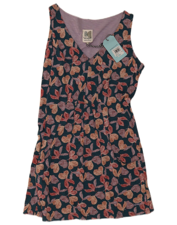 Abito a trapezio senza maniche da donna Weird Fish UK 14 Medio floreale multicolore