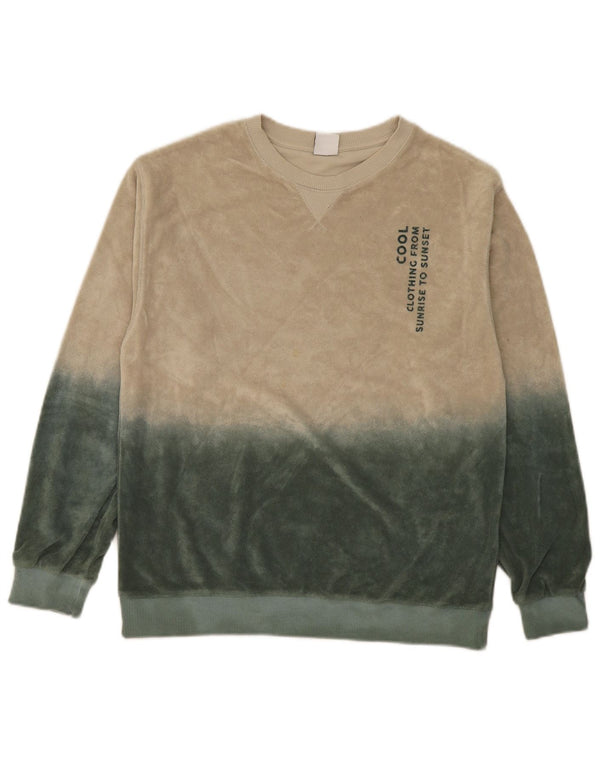 Felpa con grafica Zara per ragazzi, 13-14 anni, in cotone color block beige