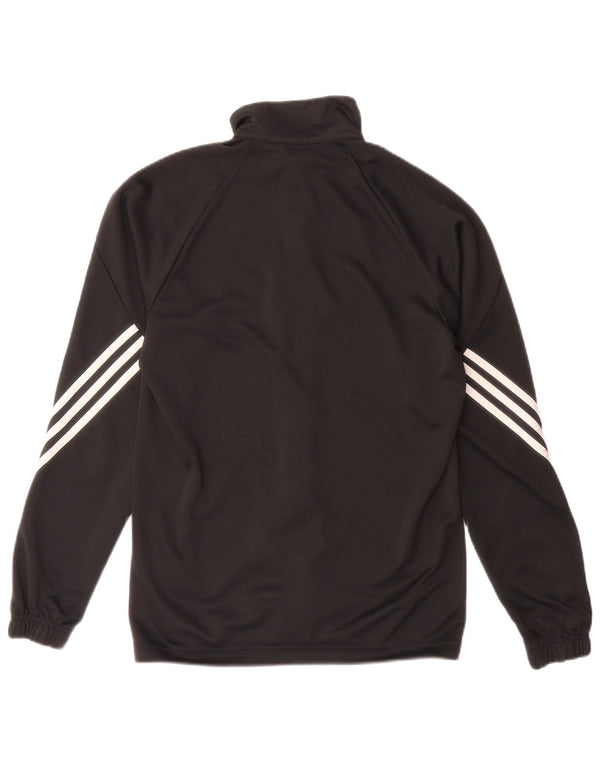 Giacca da ginnastica Adidas Climalite da uomo piccola in poliestere nero