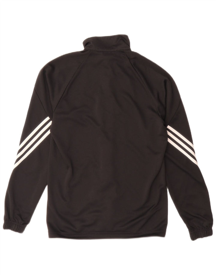 Giacca da ginnastica Adidas Climalite da uomo piccola in poliestere nero