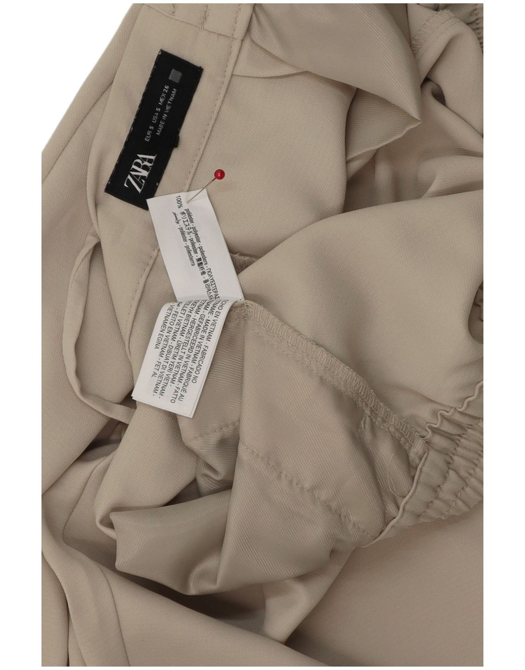 Pantaloni casual affusolati da donna Zara piccoli W26 L25 poliestere grigio