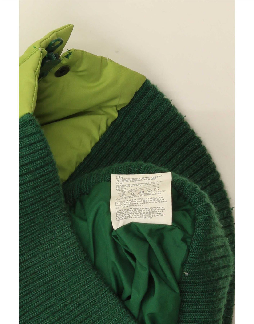 Solo gilet imbottito da donna UK 10 piccolo poliestere color block verde