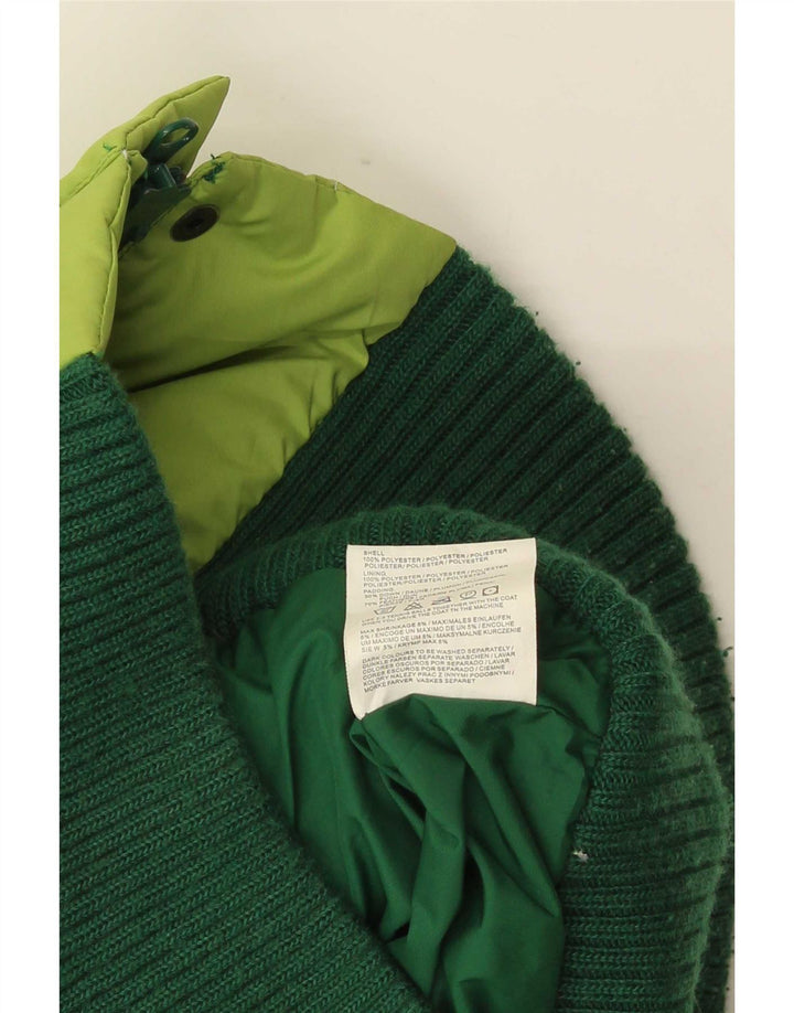 Solo gilet imbottito da donna UK 10 piccolo poliestere color block verde