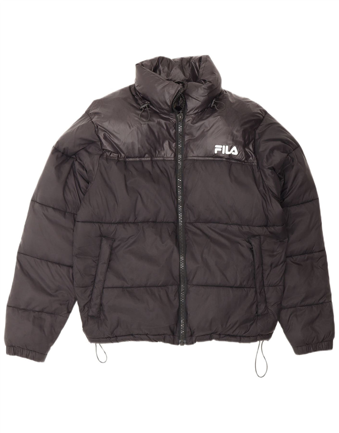 Giacca imbottita vestibilità ampia da uomo Fila UK 36 piccola in nylon nero