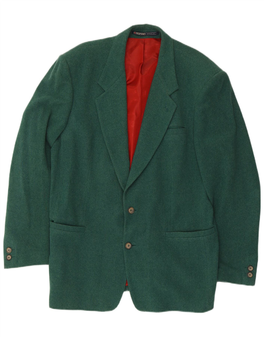 Giacca blazer da uomo a 2 bottoni Redpoint UK 40 grande lana d'agnello verde