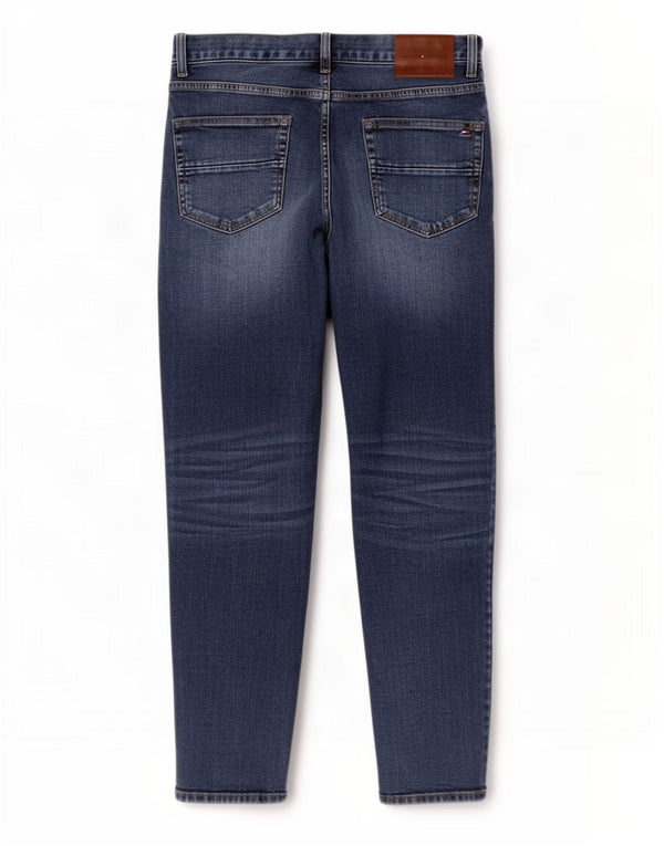 Jeans affusolati dalla vestibilità rilassata Harlem da uomo Tommy Hilfiger W32 L30 cotone blu