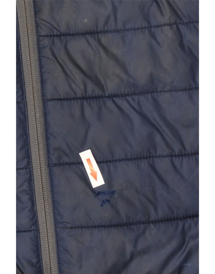Giacca imbottita con cappuccio da uomo Columbia UK 40 Large Blu Nylon