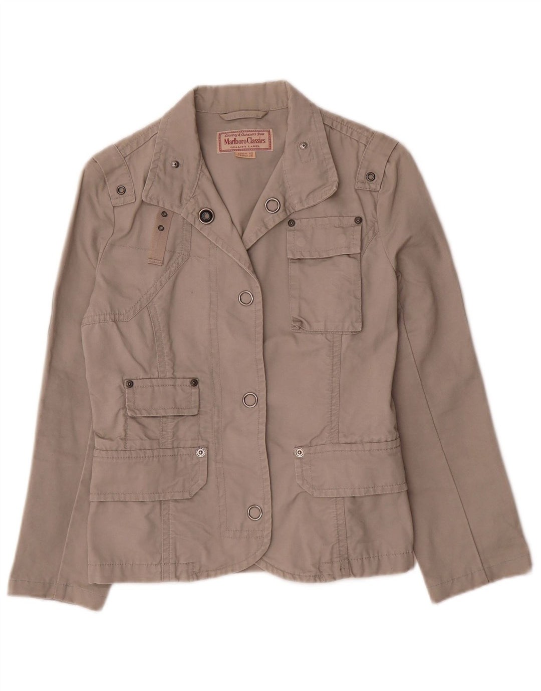 Giacca utilitaria da donna Marlboro Classics EU 36 piccola in cotone beige