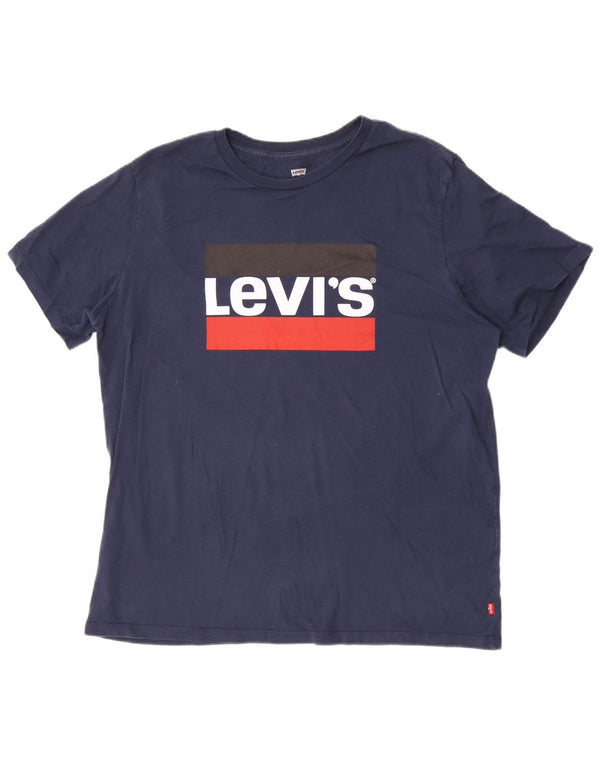 T-shirt grafica da uomo con vestibilità standard Levi's, taglia grande, blu navy