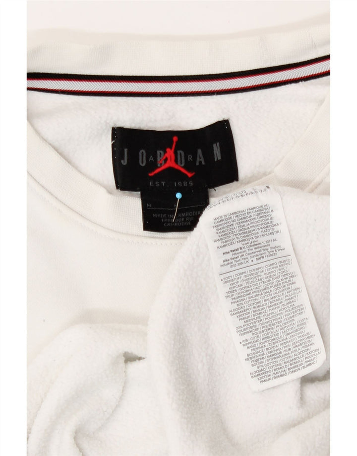 Felpa Jordan da uomo in cotone bianco medio