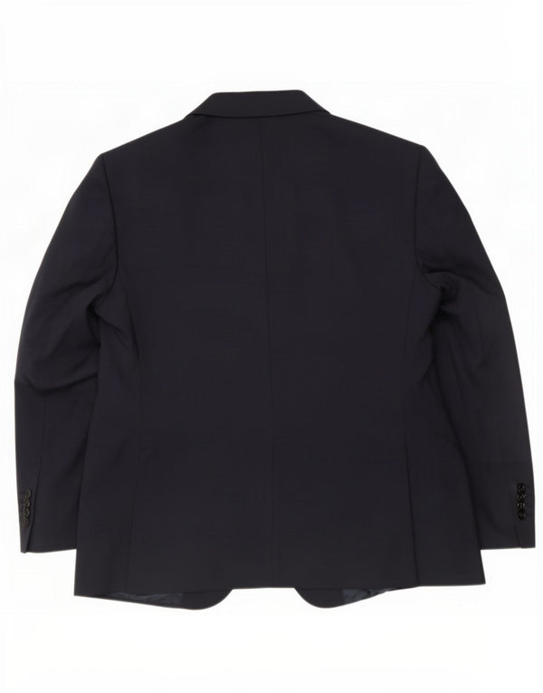 Giacca blazer corta da uomo Marks & Spencer a 2 bottoni UK 44 2XL Blu navy