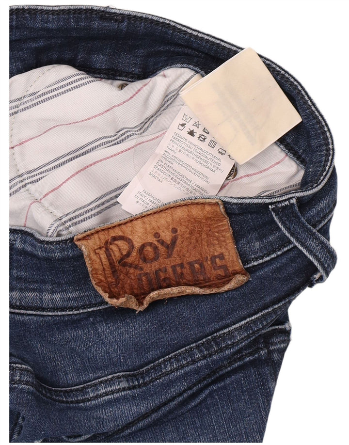 Jeans slim da uomo Roy Rogers W33 L28 cotone blu navy