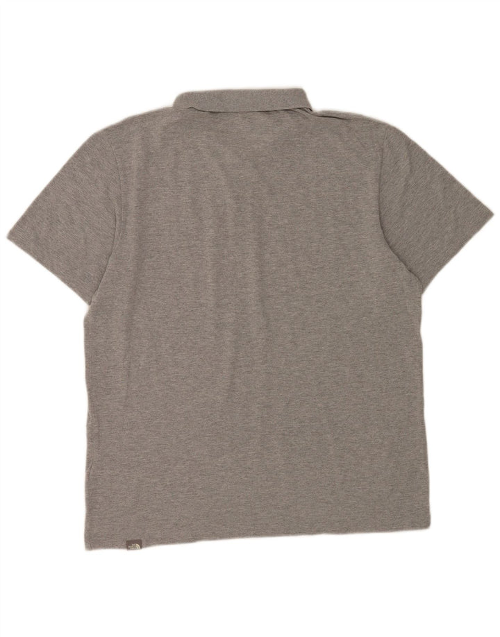 Polo da uomo The North Face grande in cotone grigio