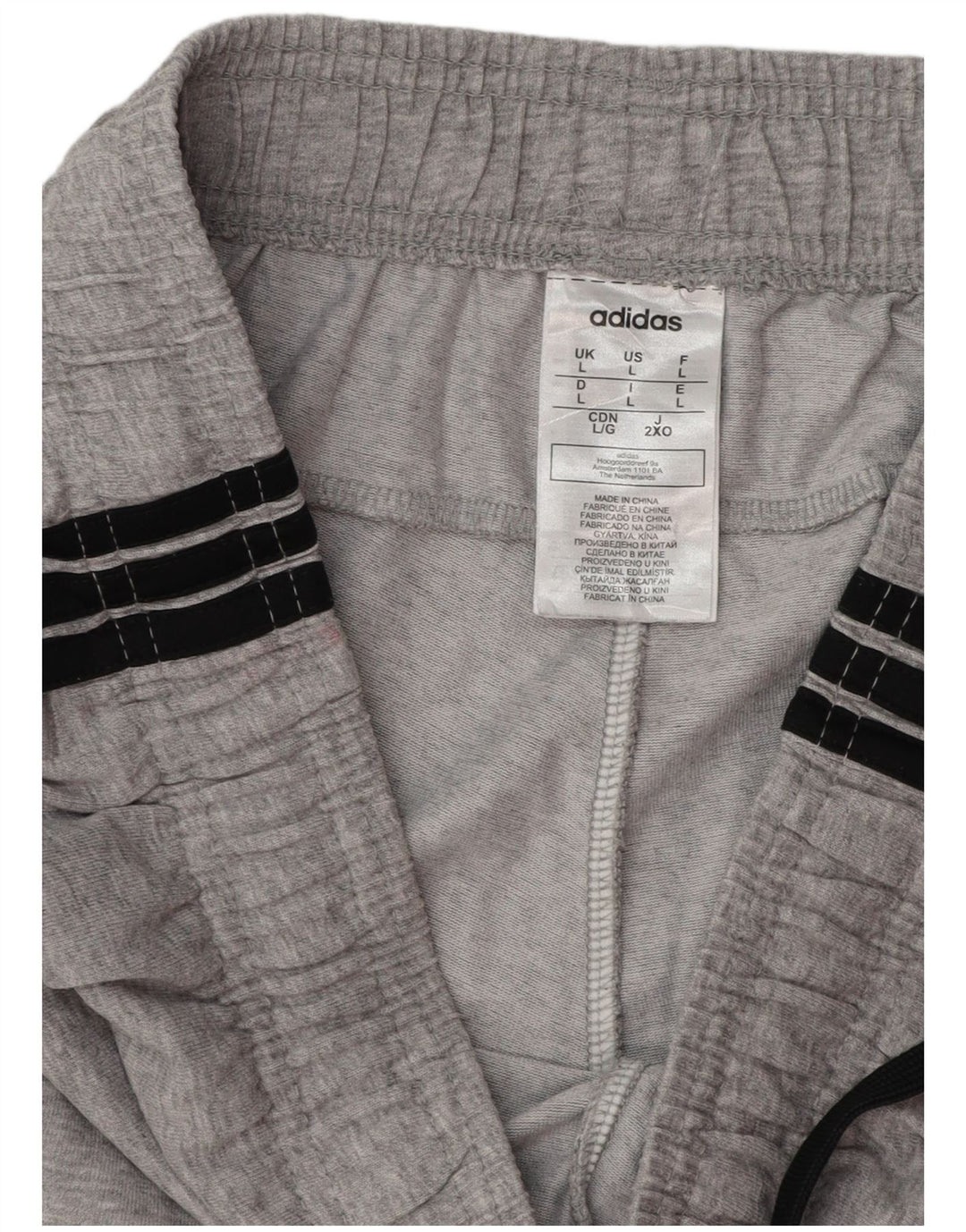 Pantaloni da tuta da uomo Adidas UK 16 grandi in cotone grigio