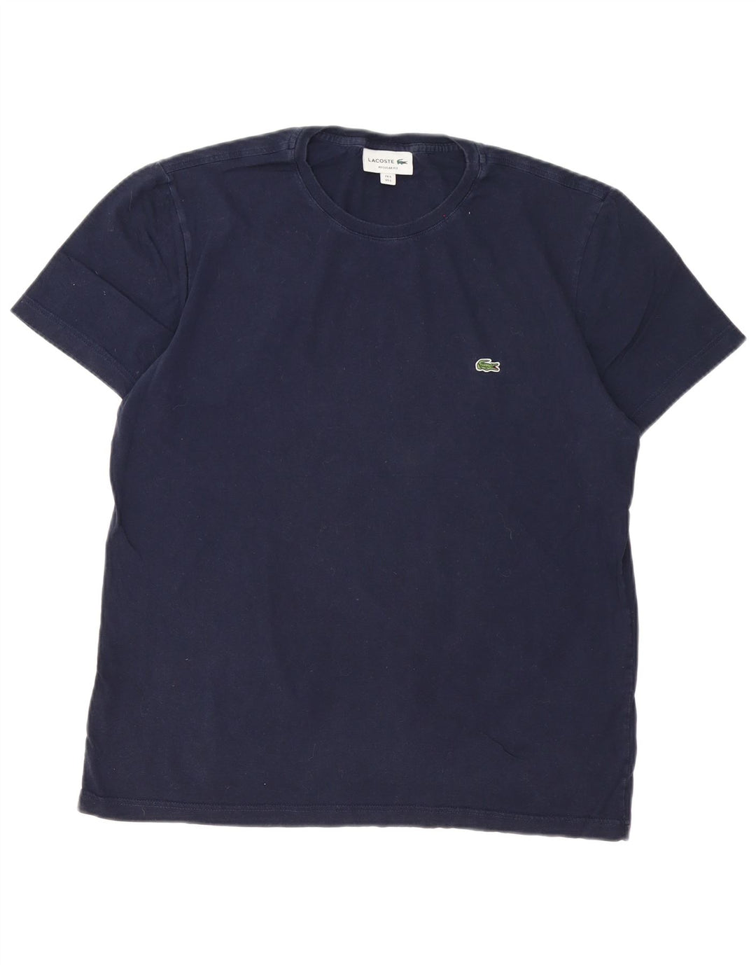 T-shirt Lacoste da uomo vestibilità regolare taglia 5 grande in cotone blu navy