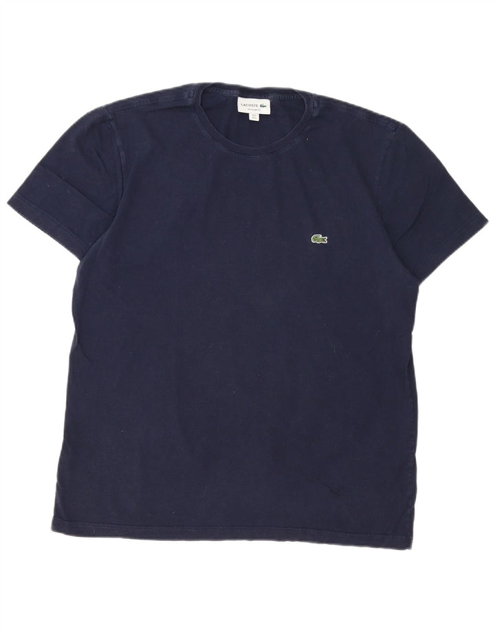 T-shirt Lacoste da uomo vestibilità regolare taglia 5 grande in cotone blu navy
