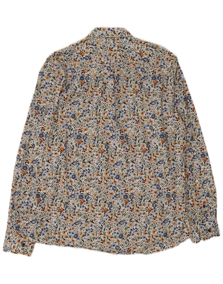 Camicia da uomo Olymp grande in cotone floreale multicolore