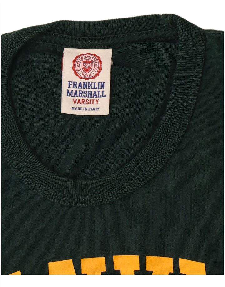 T-shirt grafica da uomo Franklin Marshall Top piccola in cotone verde