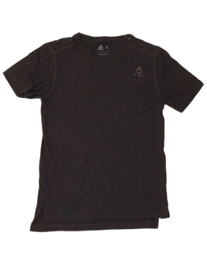 T-shirt Reebok da uomo Top Small in cotone nero