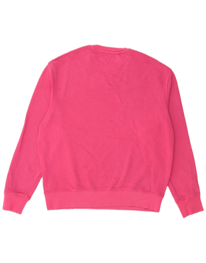JACK WILLS Felpa oversize da donna Maglione UK 14 Cotone rosa medio