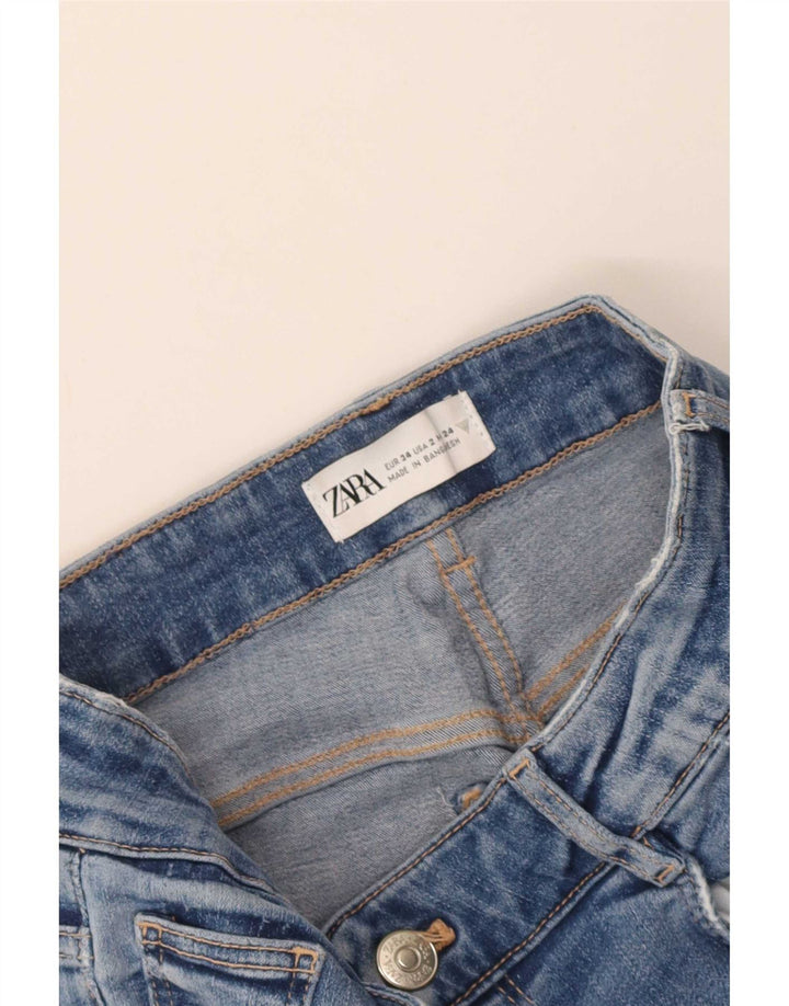 Jeans slim da donna Zara EU 34 2XS W24 L27 Blu