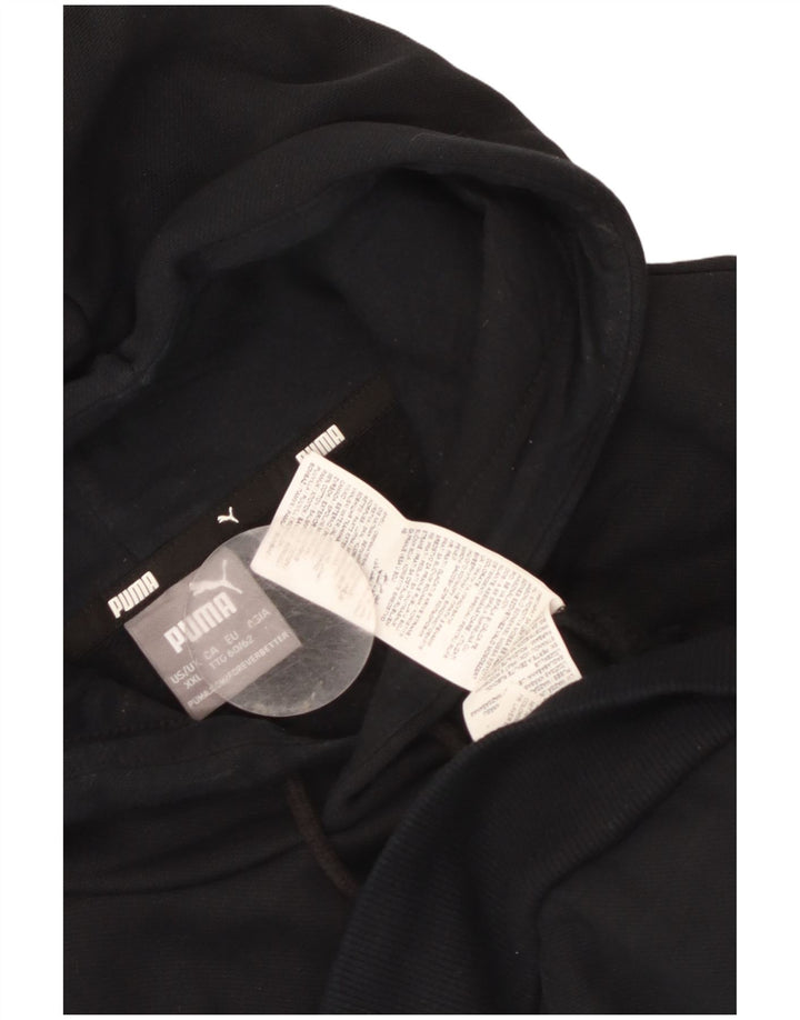 Felpa con cappuccio grafica da uomo Puma 2XL cotone nero