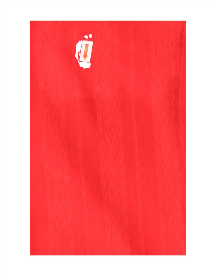 VINTAGE Womens Shirt Blouse IT 44 Medium Red Striped Vintage Vintage and Second-Hand Vintage from Messina Hembry 