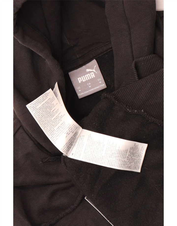 Felpa con cappuccio grafica da uomo Puma, cotone medio nero