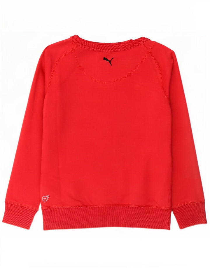 Felpa grafica da donna Puma Jumper UK 10 Small Red Cotton