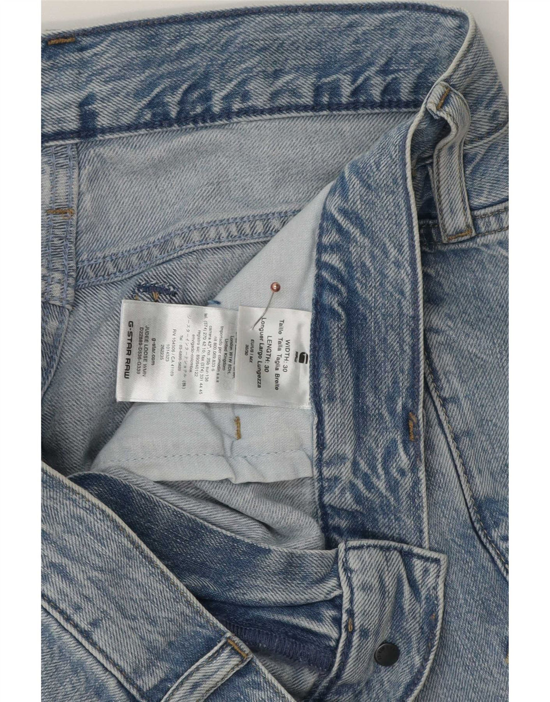 Jeans larghi da uomo G-Star Judee W30 L30 cotone blu