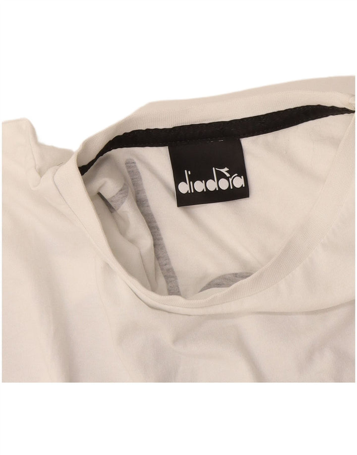 T-shirt grafica corta da donna Diadora Top UK 12 Medium White