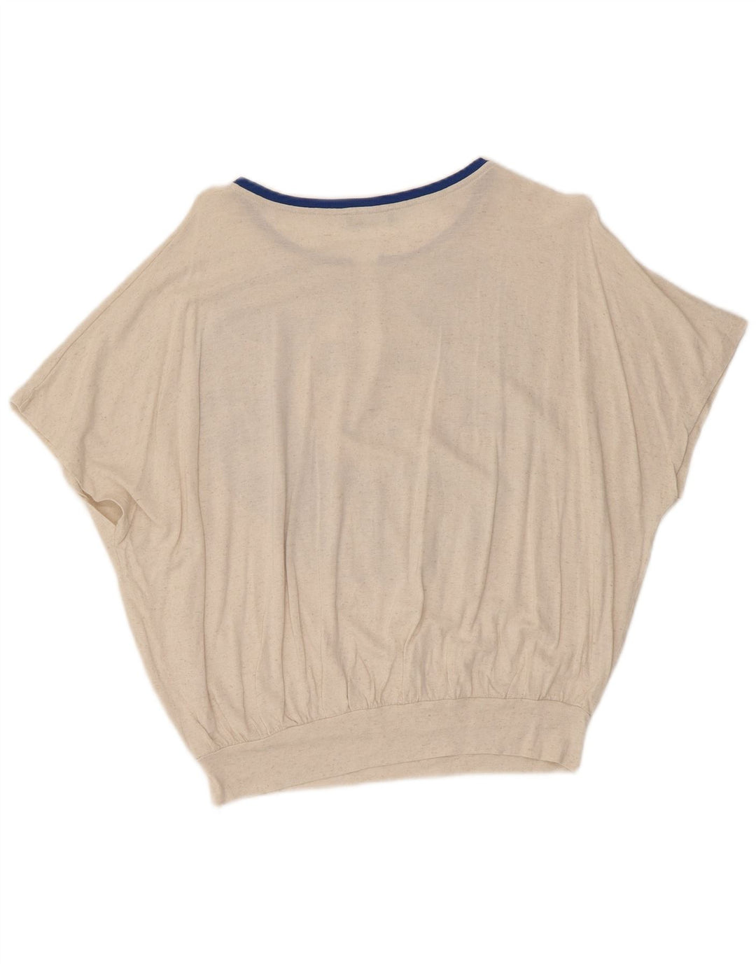 Camicetta a pipistrello corta da donna Benetton Top UK 14 medio bianco sporco