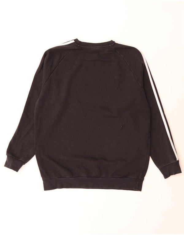 Felpa oversize da donna Adidas UK 8/10 piccola cotone nero