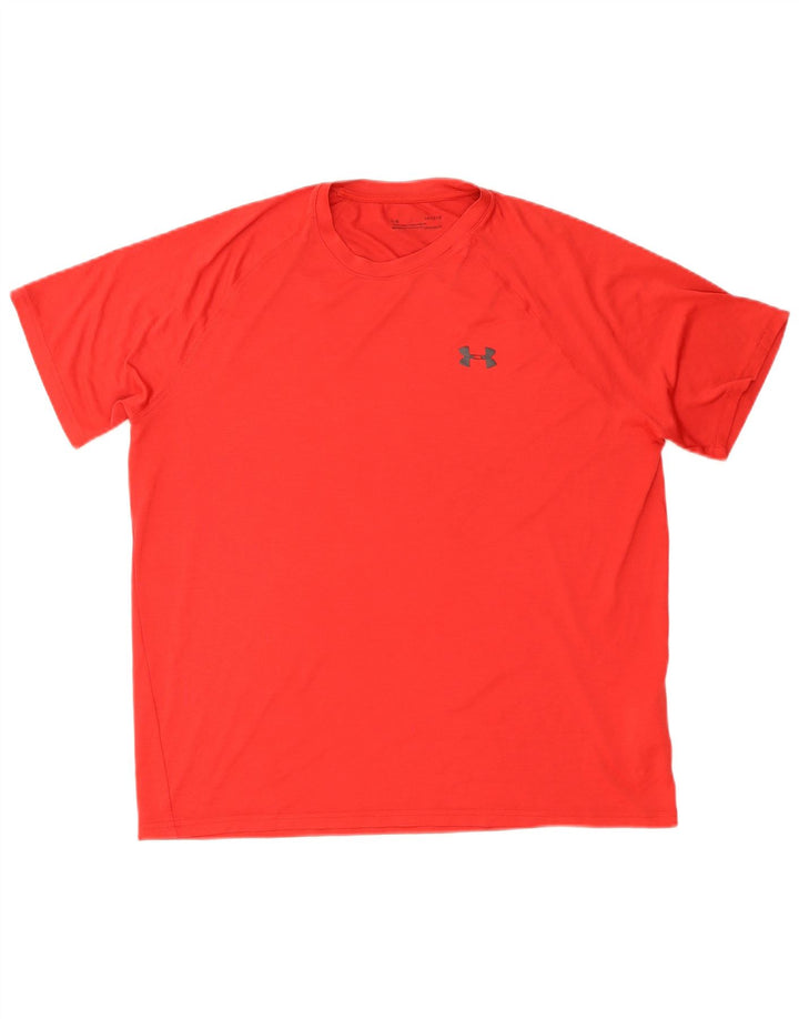 T-shirt da uomo UNDER ARMOUR Heat Gear Top grande rosso in poliestere
