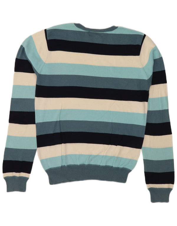 Maglione Hurley da uomo girocollo in cotone a righe multicolori medie