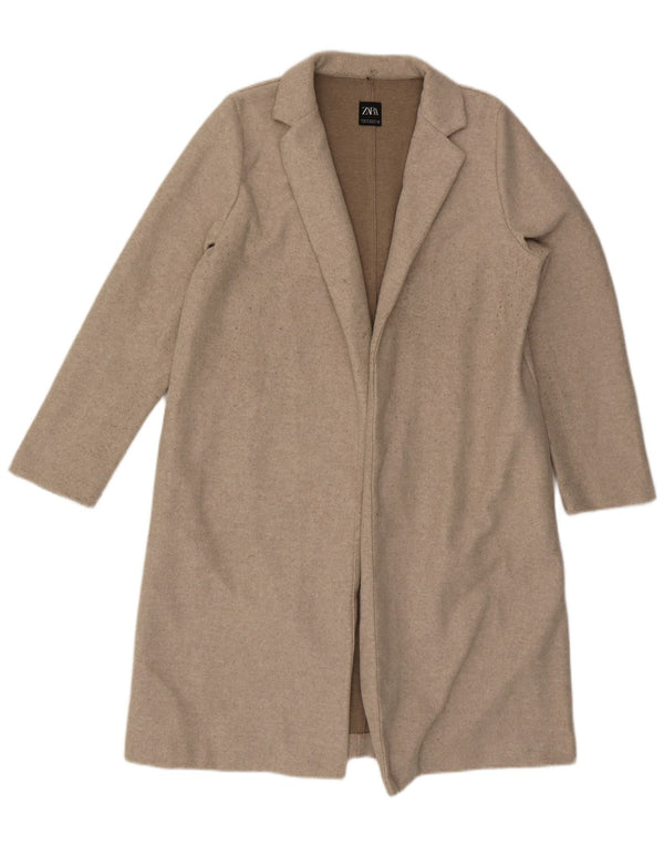 Soprabito aperto da donna Zara UK 18 XL Beige