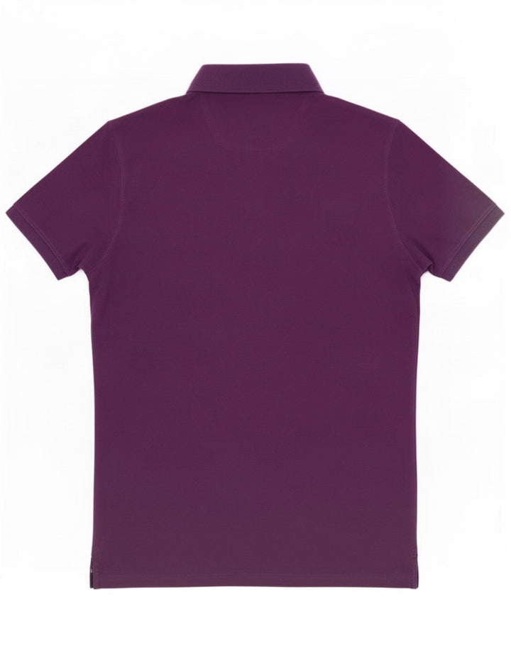 Polo da uomo Massimo Dutti in cotone viola medio