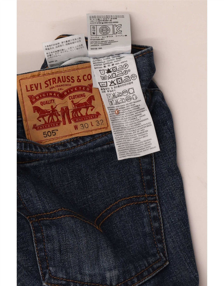 Levi's Uomo 505 Jeans dritti W30 L32 Cotone Blu