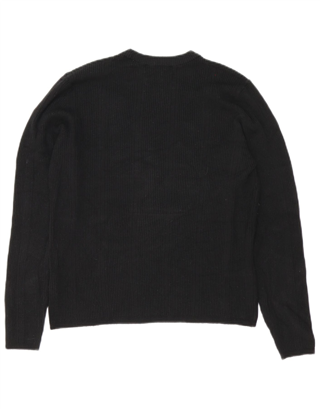 Maglione maglione girocollo da donna Marks & Spencer UK 14 grande viscosa nera