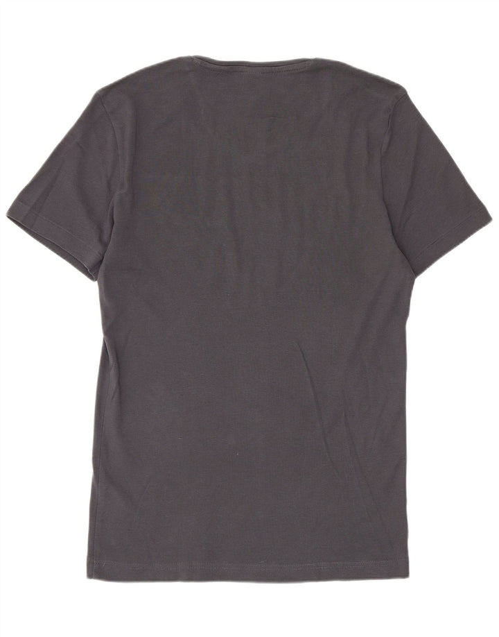 T-shirt grafica da uomo G-Star Top grande in cotone grigio