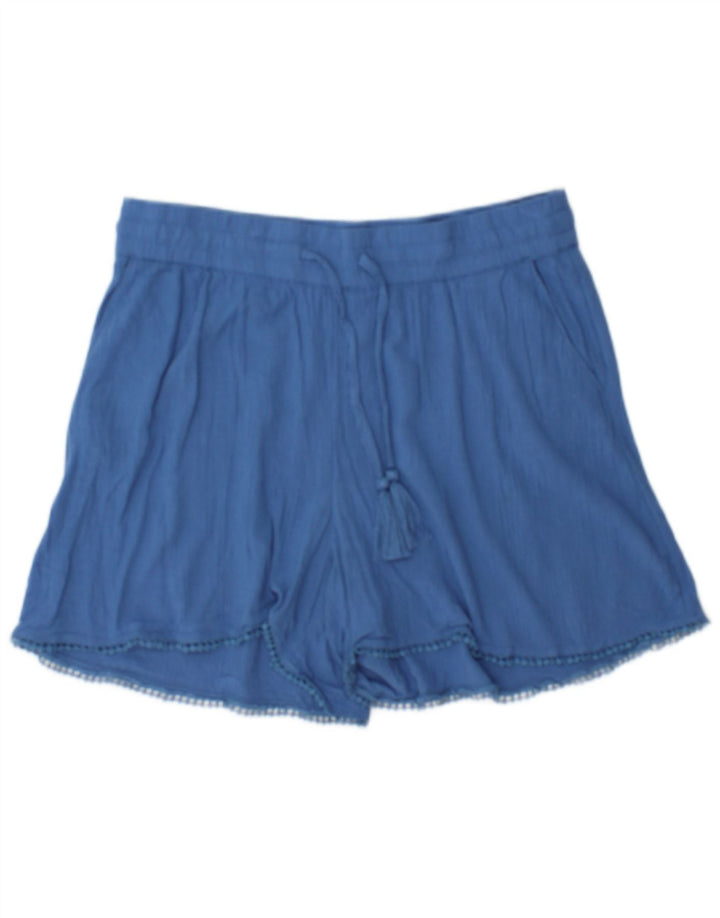 Pantaloncini sportivi da donna Marks & Spencer UK 12 Viscosa blu medio