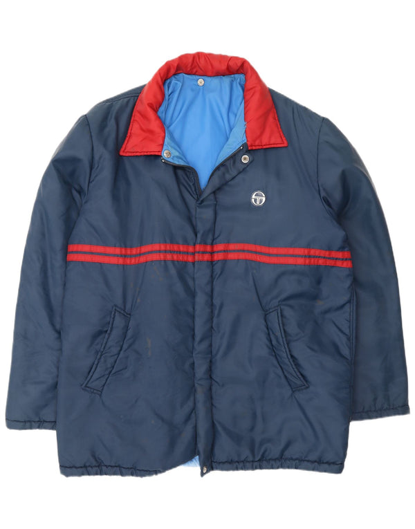 Giacca imbottita con cappuccio da uomo Sergio Tacchini IT 52 XL Blu Navy Colourblock