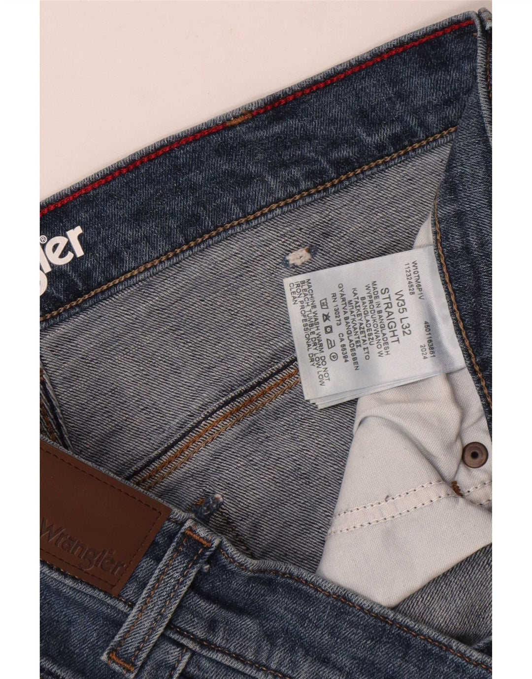 Jeans dritti da uomo Wrangler W35 L32 cotone blu